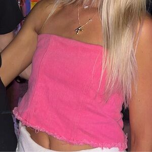 Pink Revolve Denim Top